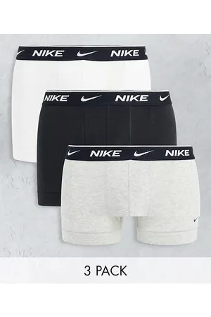Nike Unterhosen aus elastischer Baumwolle im 3er-Pack in Schwarz/Grau/Weiß