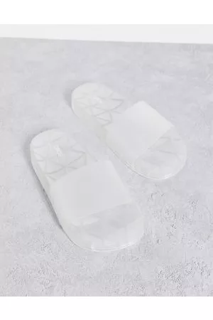 ASOS Damen Clogs & Pantoletten - – Frost – Bade-Slider in milchig, transparentem Design