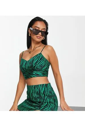 River Island – Bustier in mit Animalprint, Kombiteil