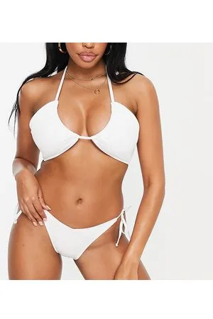 Ivory Rose – Größere Brust – Mix and Match – Geripptes Triangel-Bikinioberteil in im Upside-down-Design
