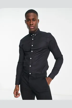 New Look – Langärmliges Muskel-Oxfordhemd in