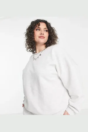 ASOS ASOS DESIGN Curve – Oversize-Sweatshirt in meliertem Eisgrau