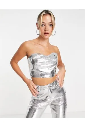 4th & Reckless – Korsett in Metallic- , Kombiteil