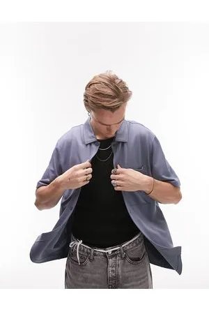 Topman – Elegantes Oversize-Hemd in hellem aus Jersey