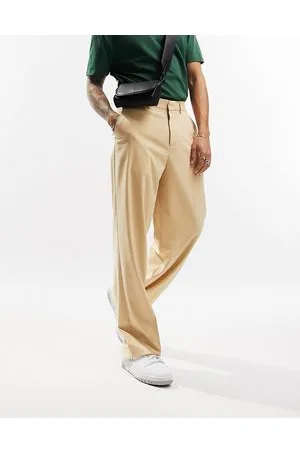 ASOS – Elegante, weit geschnittene Hose in Stein