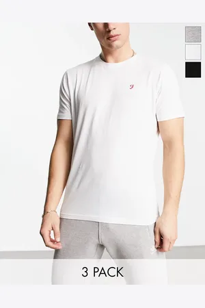 Farah – 3er-Pack T-Shirts in , Grau und Weiß