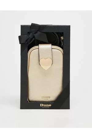 Dune Damen Umhängetaschen - – Mini-Umhängetasche für Mobiltelefone mit Herzverzierung in Gold