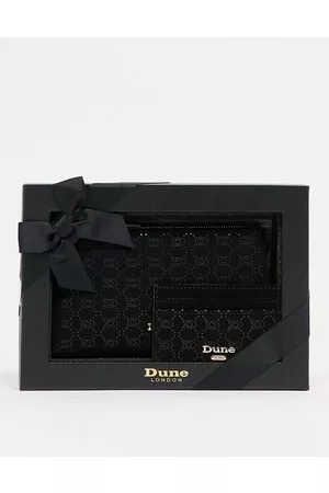 Dune – Geschenk-Set aus Geldbeutel und Kartenetui mit schwarzem Monogramm-Muster