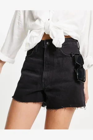 Weekday – Rowe – Mom-Shorts aus Denim im mit hohem Bund