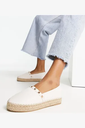Truffle Collection – Espadrilles in Beige mit Nietenbesatz