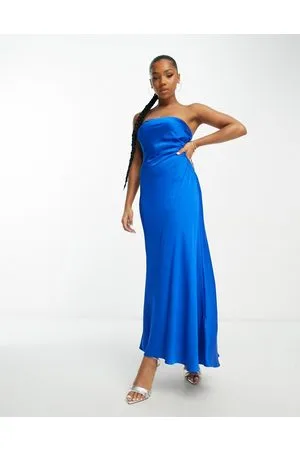 Forever New – Trägerloses Maxi-Säulenkleid in leuchtendem