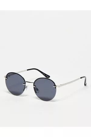 Jeepers Peepers Sonnenbrillen - – Rahmenlose runde Sonnenbrille in Schwarz
