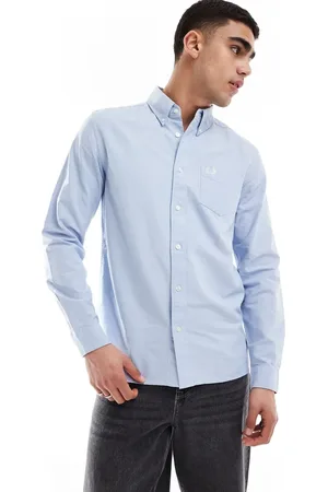 Fred Perry – Hellblaues Oxford-Hemd