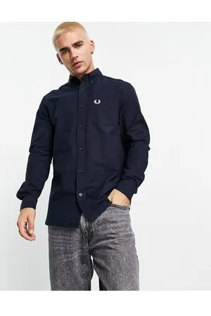 Fred Perry – Marineblaues Oxford-Hemd