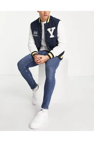 New Look – Enge Jeans in mittelblauer Waschung