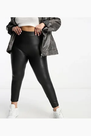 ONLY – Beschichtete Leggings in
