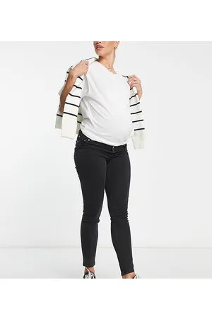 ASOS ASOS DESIGN Maternity – Ultimate – Skinny-Jeans in verwaschenem mit Überbauchbund