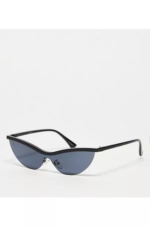 Jeepers Peepers X ASOS – Exklusive Sonnenbrille in Schwarz mit farblich abgesetztem Rahmen