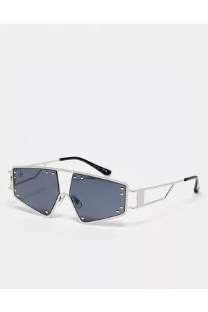 Jeepers Peepers Sonnenbrillen - – Visor-Sonnenbrille in Schwarz mit Aussparungen