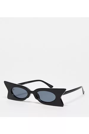 Jeepers Peepers X ASOS – Exklusive, eckige Sonnenbrille in Schwarz