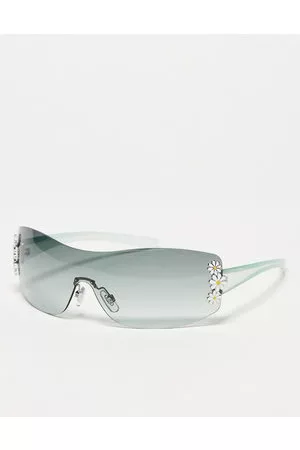 Jeepers Peepers – Visor-Sonnenbrille in mit Gänseblümchen-Detail
