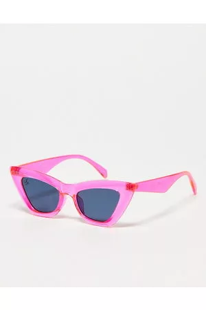 Jeepers Peepers – Cat-Eye-Sonnenbrille in Neonrosa
