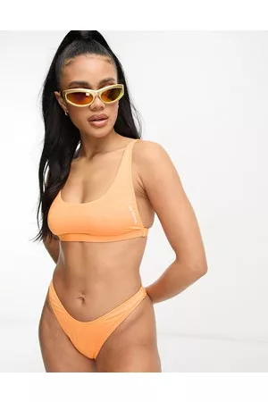 Speedo Damen Bikinis - – Bikinioberteil in Nektarinenorange mit U-Ausschnitt vorne und Trägern mit mehreren Tragemöglichkeiten