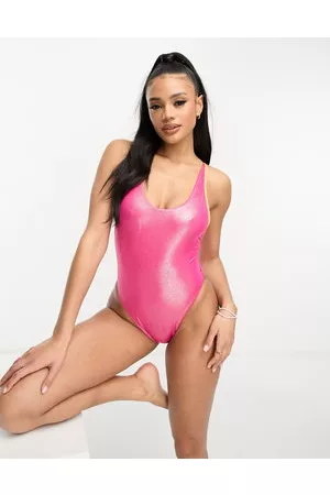 Speedo Damen Badeanzüge - – Badeanzug in mit einfarbigem Folienprint und vielseitigen Tragemöglichkeiten