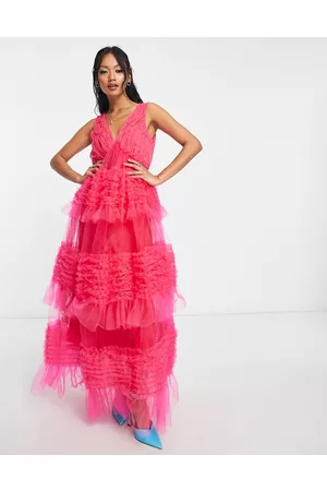 Amy Lynn – Honor – Gestuftes Tüll-Maxikleid in Pink