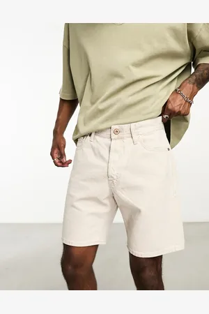 JACK & JONES Intelligence – Locker geschnittene Jeans-Shorts in dunklem Ecru