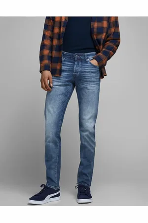 JACK & JONES – Icon – Eng geschnittene Jeans aus verblasstem Denim in mittlerer Waschung