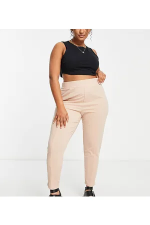 Yours – Schmal zulaufende Hose mit engem Schnitt in Stein