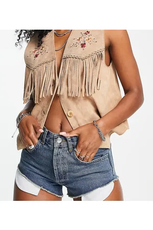 Reclaimed Inspired – Hotpants aus Jeans im Stil der 2000er in verwaschenem