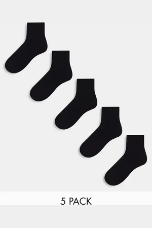 ASOS – 5er Pack schwarze Söckchen