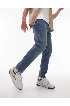 Topman – Schmal zulaufende Stretch-Jeans in mittlerer Waschung