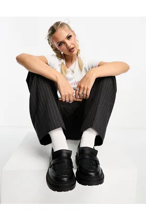 ASOS – Majesty – Loafer in mit dicker Sohle und Fransen