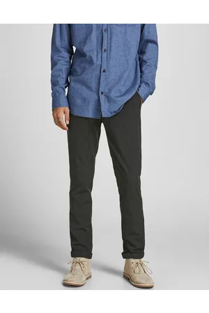 JACK & JONES – Marco – Schmal zulaufende Hose in Dunkelgrau