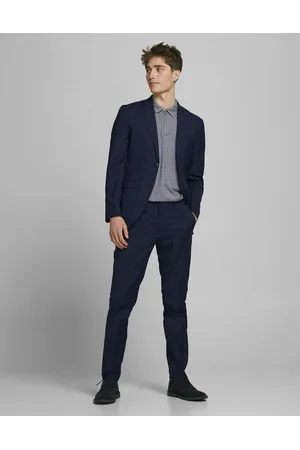 JACK & JONES – Franco – Schmal geschnittener Anzug in dunklem