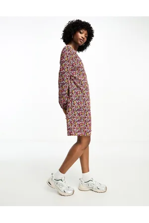 Pieces® – Mini-Wickelkleid mit mehrfarbigem Blümchenmuster