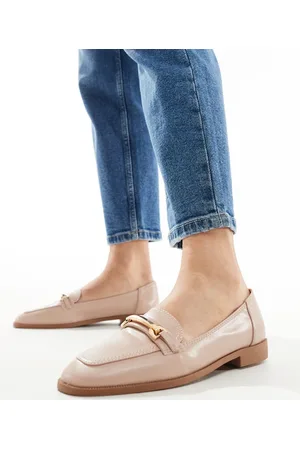 ASOS – Verity – Flache Loafer in Zartrosa mit Metallverzierung