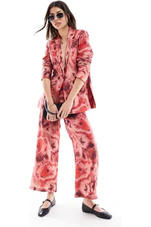 SCALPERS – Leinenhose mit Batikmuster in