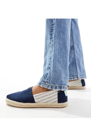 TOMS – Alpargata – Espadrilles in Navy gestreift