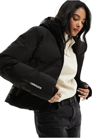 Superdry – Kastige Steppjacke in mit Kapuze