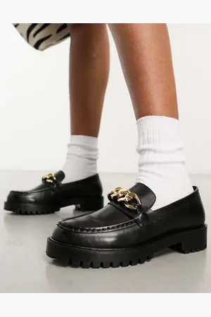 WALK LONDON – Clara – Leder-Loafer in mit Kettenverzierung