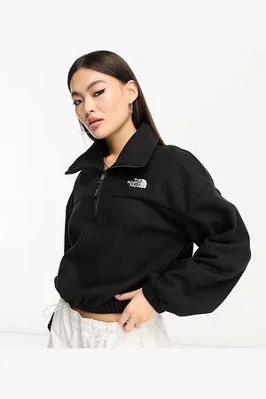 The North Face – Glacier – Kastiges Fleece-Sweatshirt in mit weitem Kragen und kurzem Reißverschluss, exklusiv bei ASOS