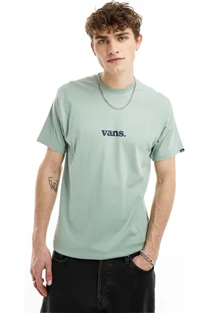Vans – T-Shirt in Hellgrün mit mittigem Logo