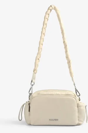SCALPERS – Will – Tasche in Ecru mit geflochtenem Henkel