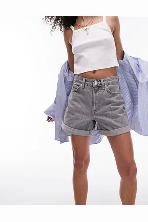 Topshop – Jeans-Shorts in mit umgeschlagenem Saum