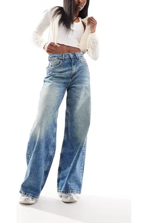 COLLUSION – x013 – Jeans in mittlerer Waschung mit mittelhohem Bund und weitem Schnitt