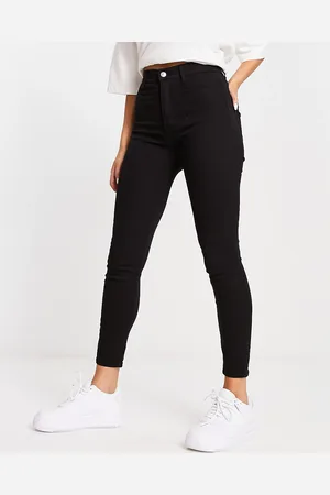 Pull&Bear – Supereng geschnittene Jeans in mit hohem Bund